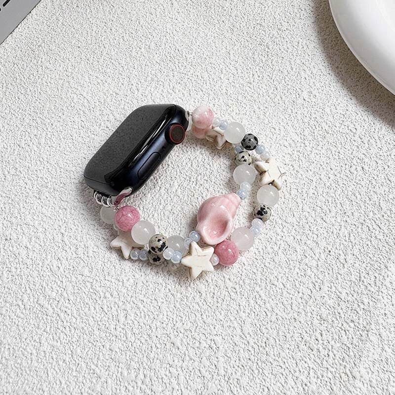 Ceramic Bead Elastic Watch Strap [1OVEVC2C]