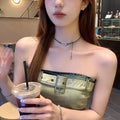 Chain Choker Necklace with Letter Tassel [OSOAPHD8]