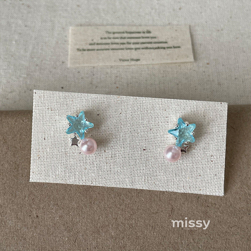 Charleston Star Pearl Earrings [2E1ZM0SJ]