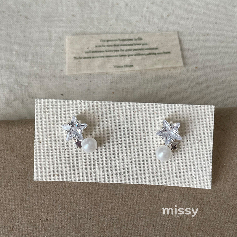 Charleston Star Pearl Earrings [1NAGT8PH]