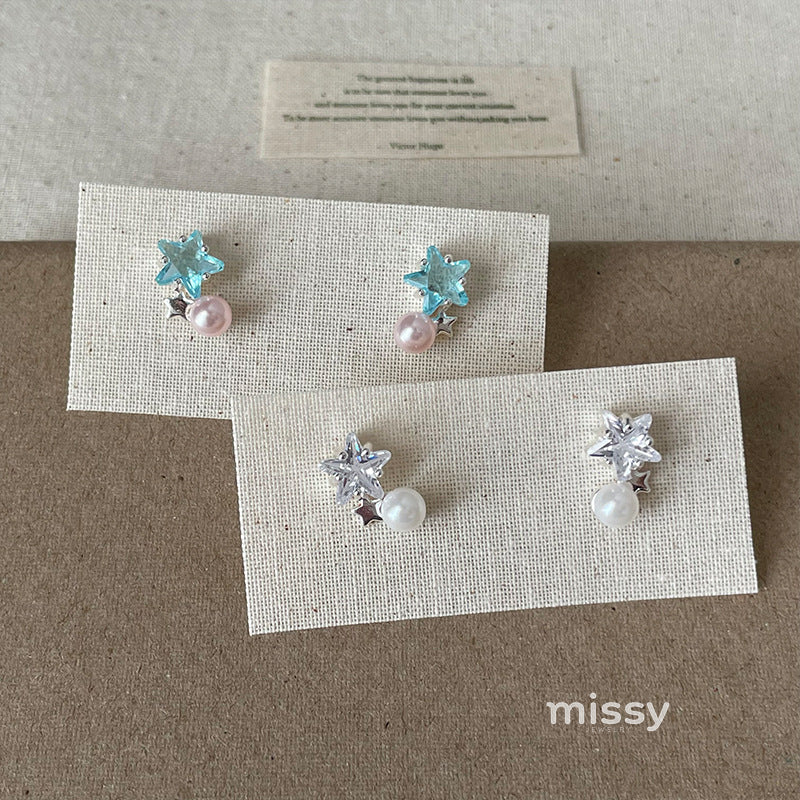 Charleston Star Pearl Earrings [WOXE8930]