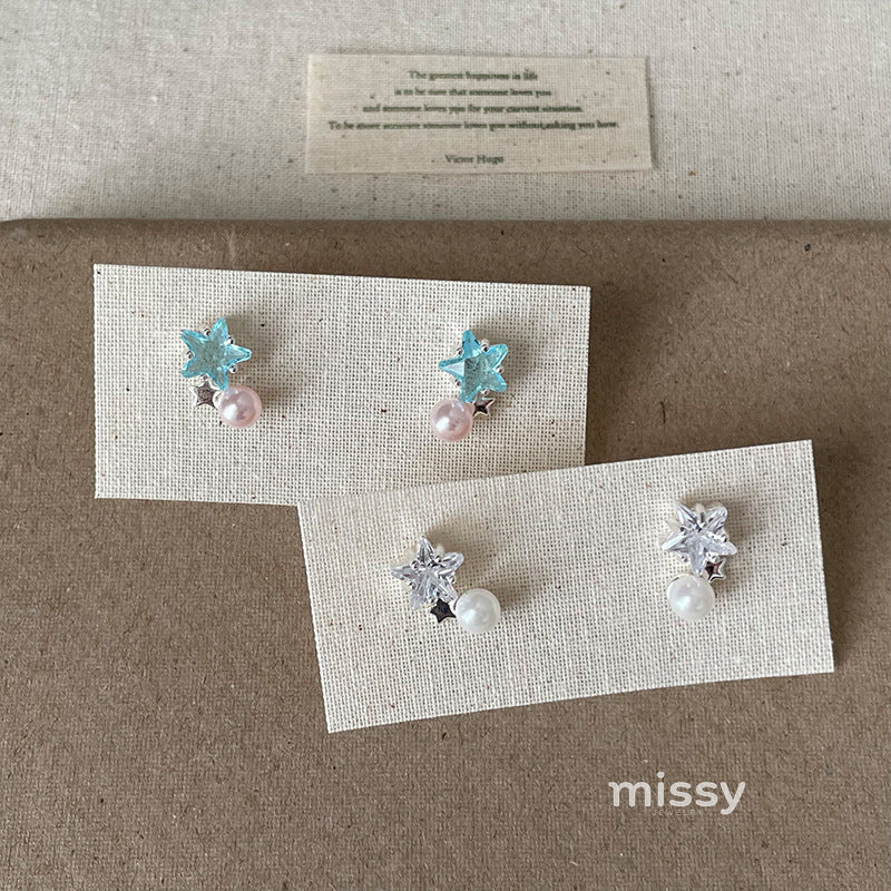 Charleston Star Pearl Earrings [I8HTG7BL]