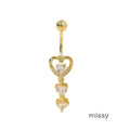 Charlye Heart Dangle Belly Ring [XYK5A4IS]