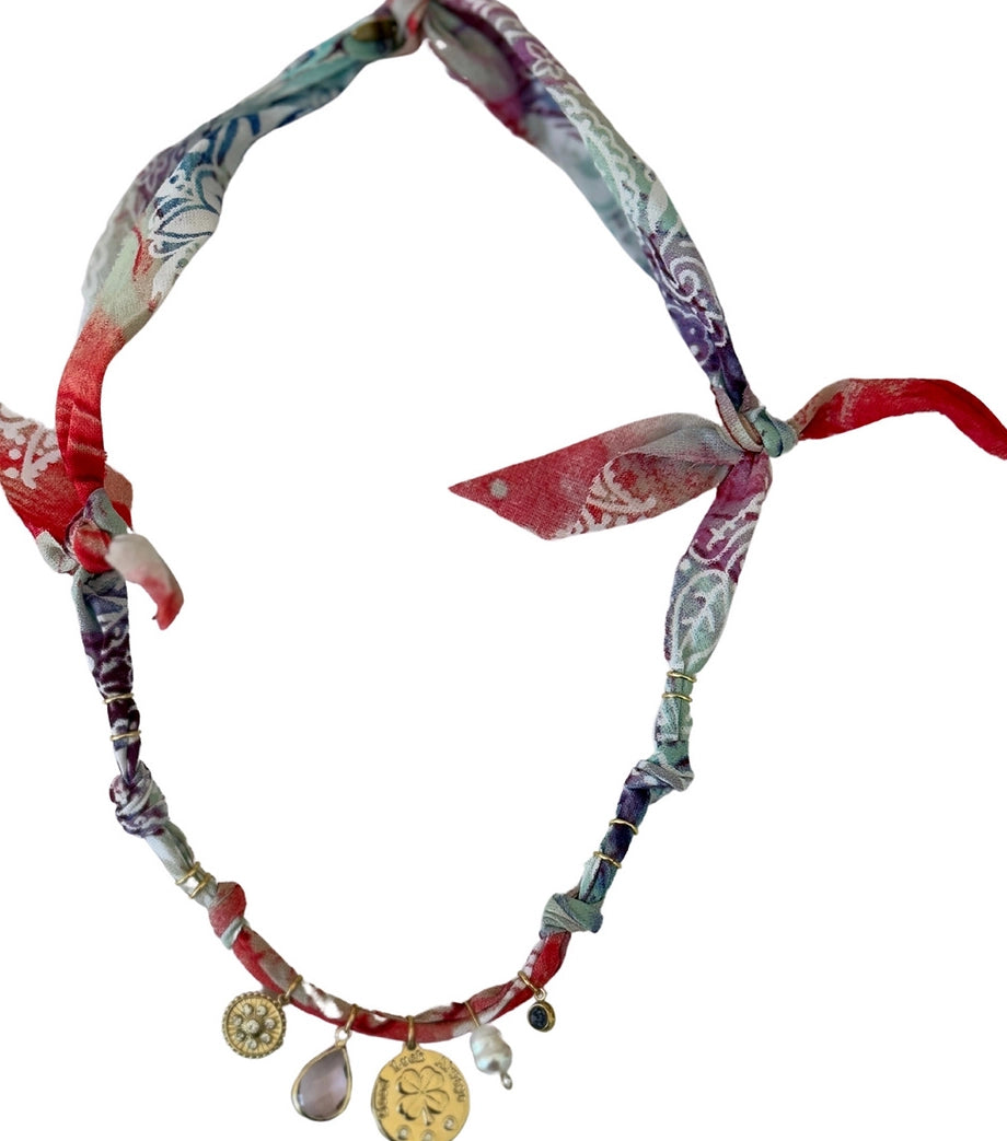 Charm Pendant Cord Necklace [GG55YGRQ]
