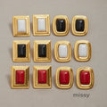 Charvi Agate Geometric Studs [V9E51JT8]