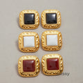 Charvi Agate Geometric Studs [CO3LRU3W]