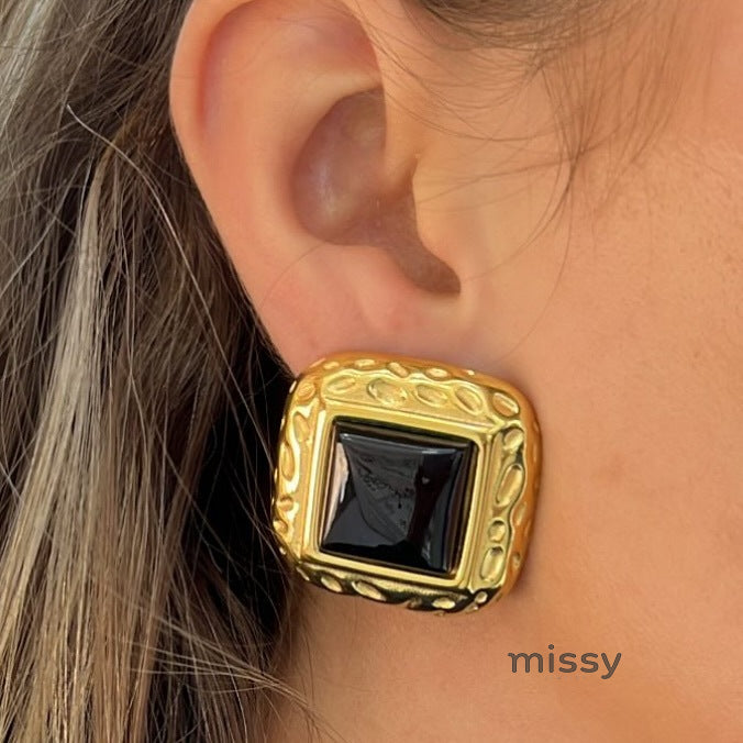 Charvi Agate Geometric Studs [X9GHVWW4]