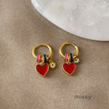 Chastity Iridescent Heart Studs [7JQZGELI]