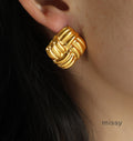 Chelsea Twist Square Earrings [W653PXVR]