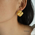 Chelsea Twist Square Earrings [2HA0518T]