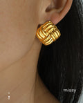 Chelsea Twist Square Earrings [G8AFB7L1]
