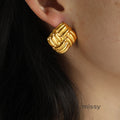 Chelsea Twist Square Earrings [4TFRGFV4]