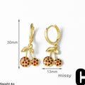 Chimamanda Gold-Plated Cherry Earrings [UA6Z834M]
