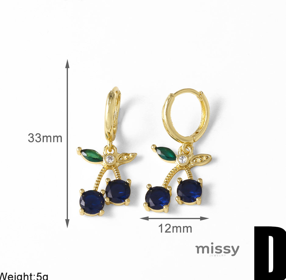 Chimamanda Gold-Plated Cherry Earrings [4P95HAA8]