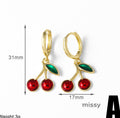 Chimamanda Gold-Plated Cherry Earrings [C78S0NOR]