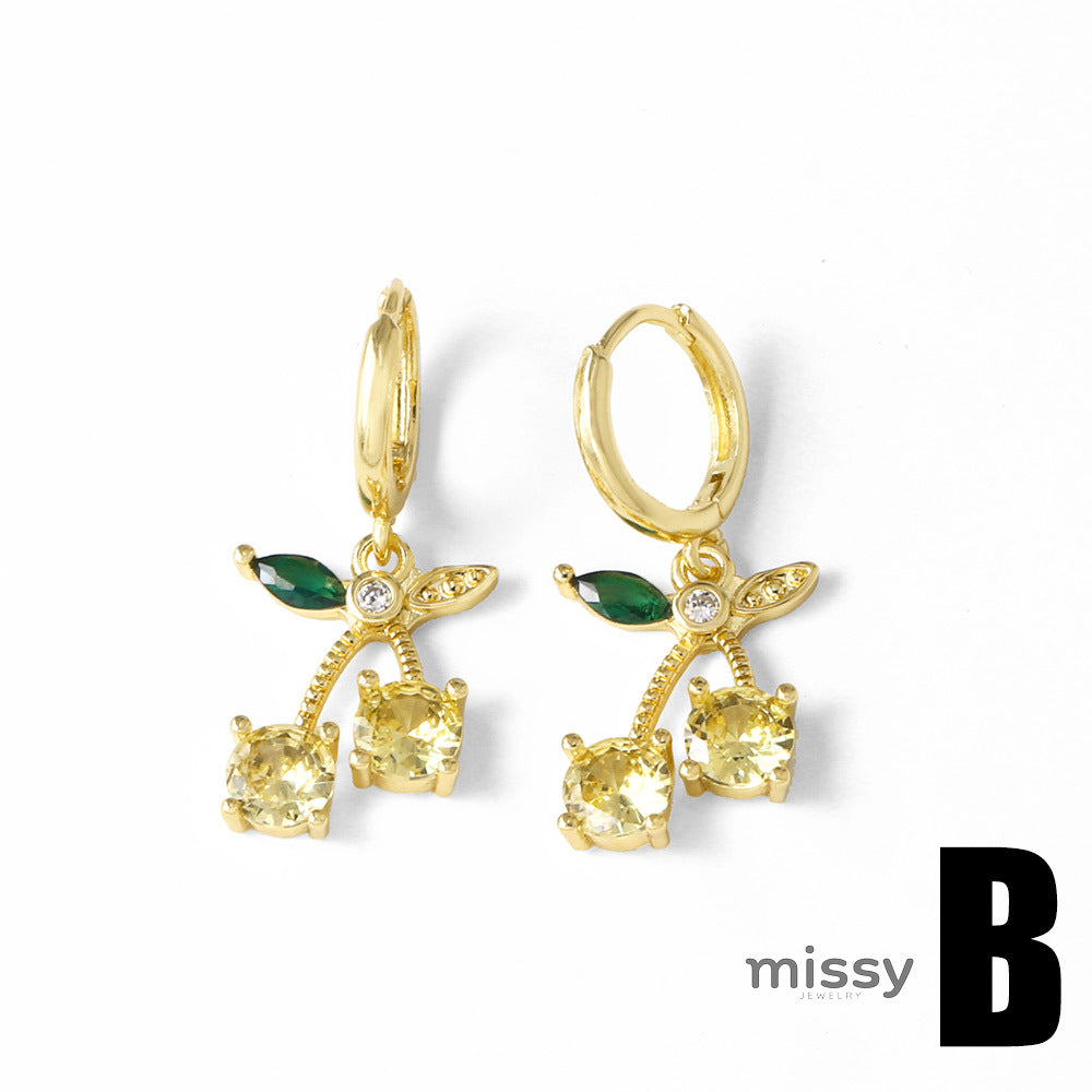 Chimamanda Gold-Plated Cherry Earrings [6OTY84BT]