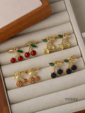 Chimamanda Gold-Plated Cherry Earrings [6RC7SZHU]