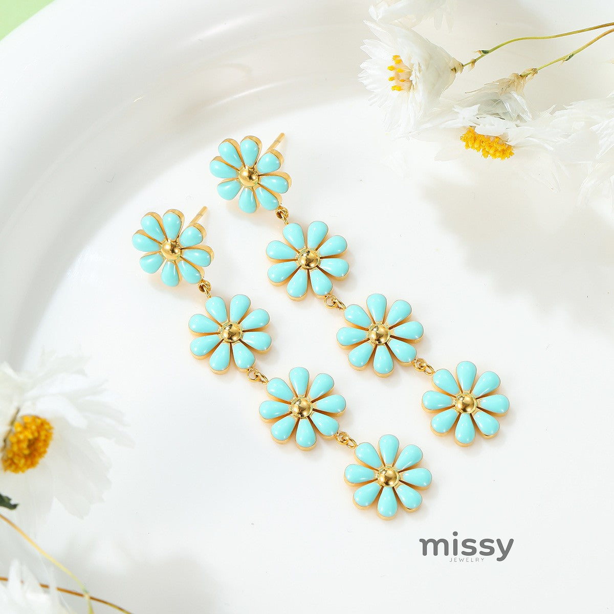 Chyna Daisy Ear Jewels [0CDNXOH4]