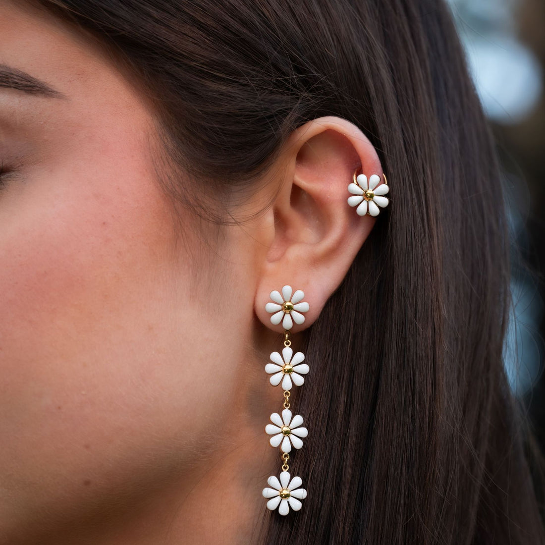 Chyna Daisy Ear Jewels [I7M56BE0]