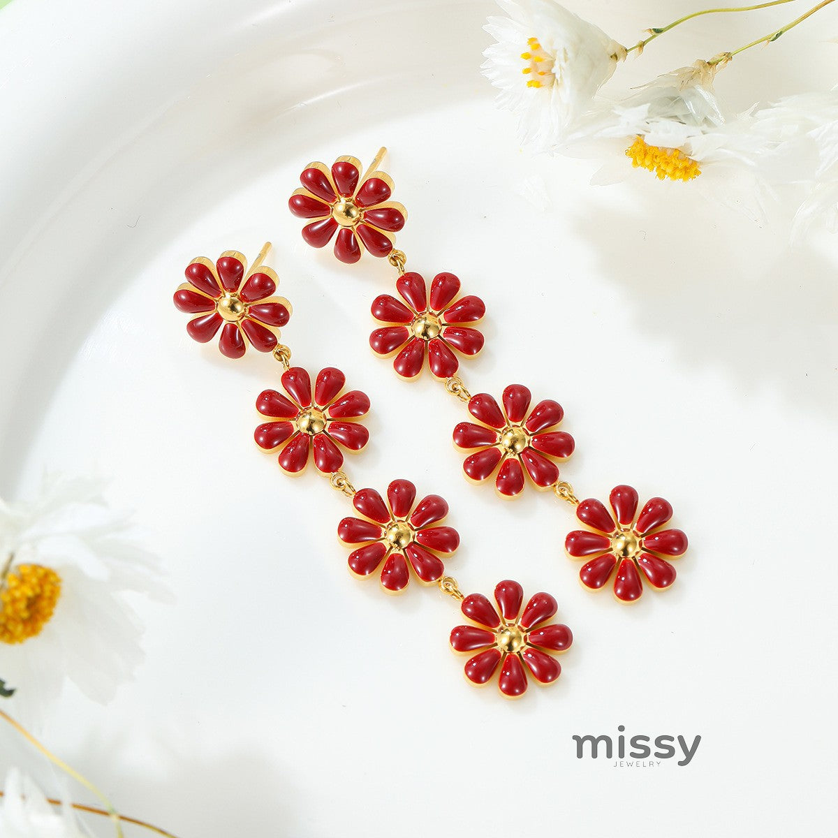 Chyna Daisy Ear Jewels [OEWSN0W6]