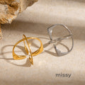Clarice Crossover Band Ring
