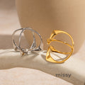 Clarice Crossover Band Ring