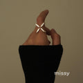 Clarice Crossover Band Ring