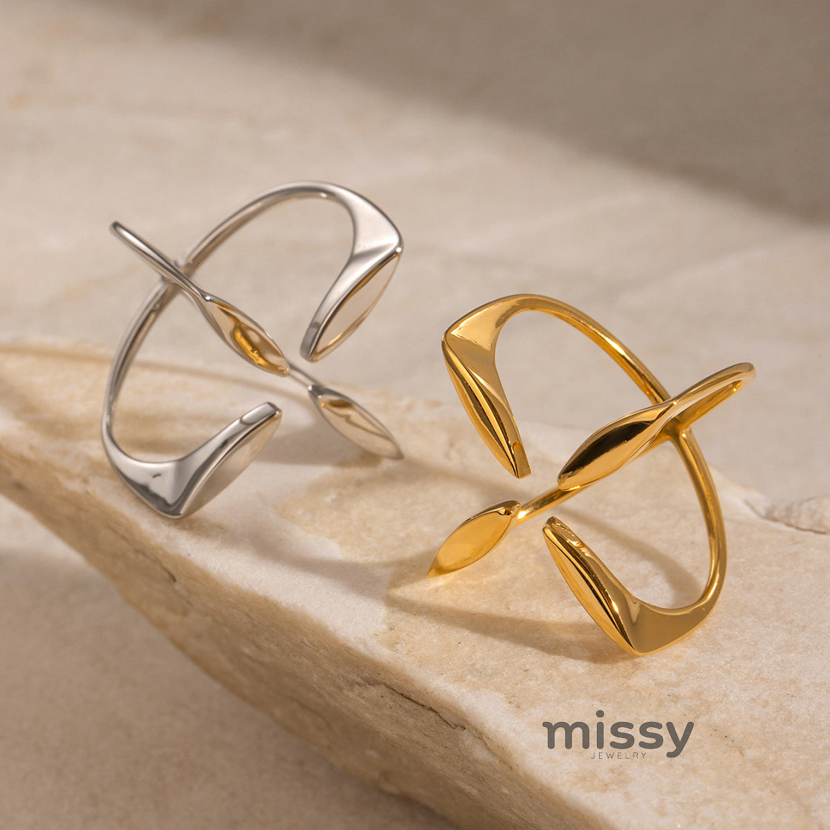 Clarice Crossover Band Ring