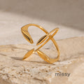 Clarice Crossover Band Ring