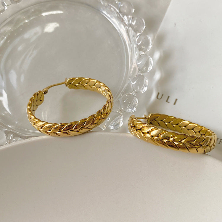 Clarice Geometric Wheat Hoops [CZ6T9WZ8]
