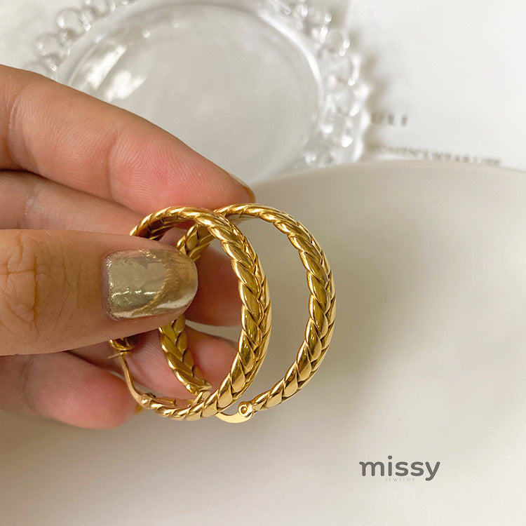 Clarice Geometric Wheat Hoops [CZ6T9WZ8]