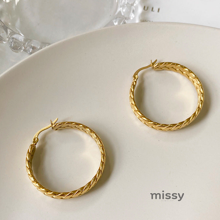Clarice Geometric Wheat Hoops [QNS71VR0]