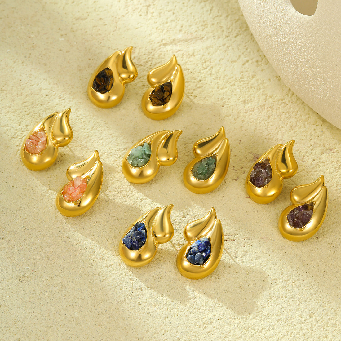 Clarice Natural Stone Dangle Earrings [8X988701]