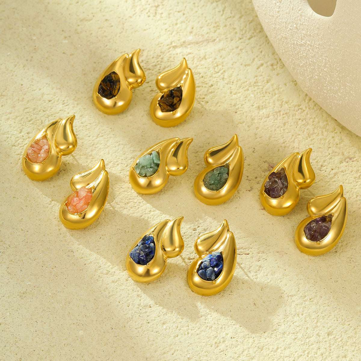 Clarice Natural Stone Dangle Earrings [8X988701]