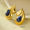 Clarice Natural Stone Dangle Earrings [J9YTSYTG]