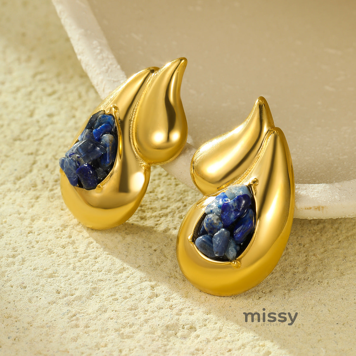 Clarice Natural Stone Dangle Earrings [J9YTSYTG]