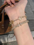 Clover and H Motif Bracelets [QR09DGVL]