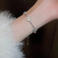 Clover Charm Adjustable Bracelet [TC9F1DOY]