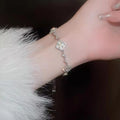 Clover Charm Adjustable Bracelet [M75S04CE]