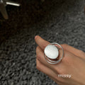 Colleen Brushed Statement Ring [JOHJXALM]