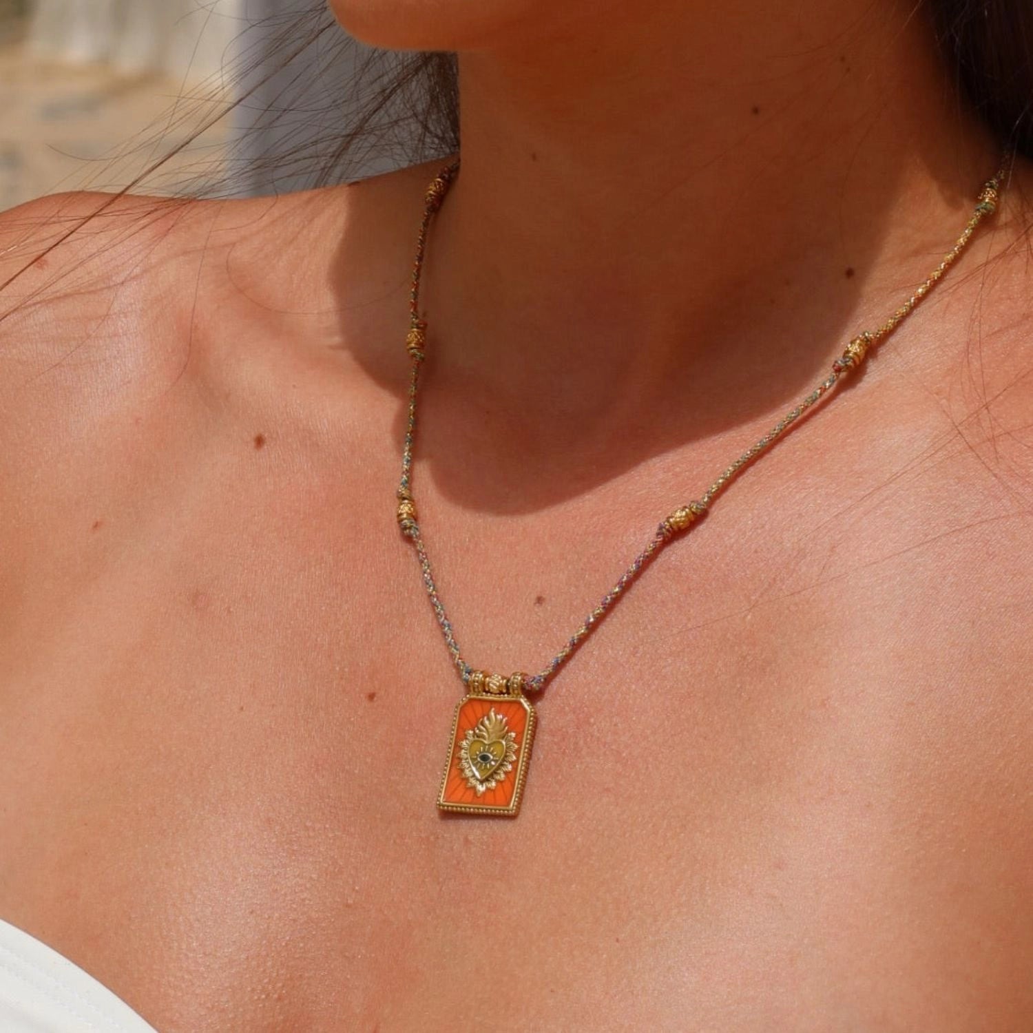 Color Cord Pendant Necklace [NNZ3JQ9P]