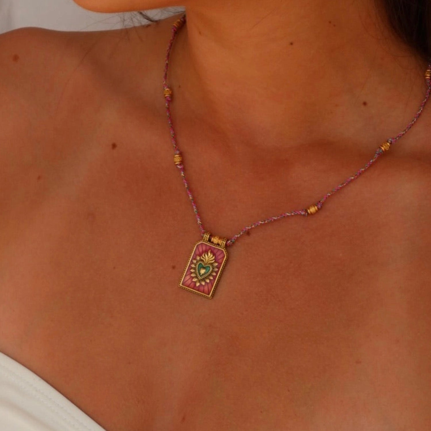 Color Cord Pendant Necklace [2K5KVQ5J]