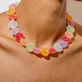 Colorful Heart Resin Pendant Necklace [O965ZRVU]