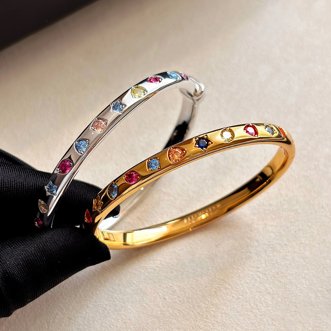 Colorful Stone Bangle Bracelet [1LFEPVGU]