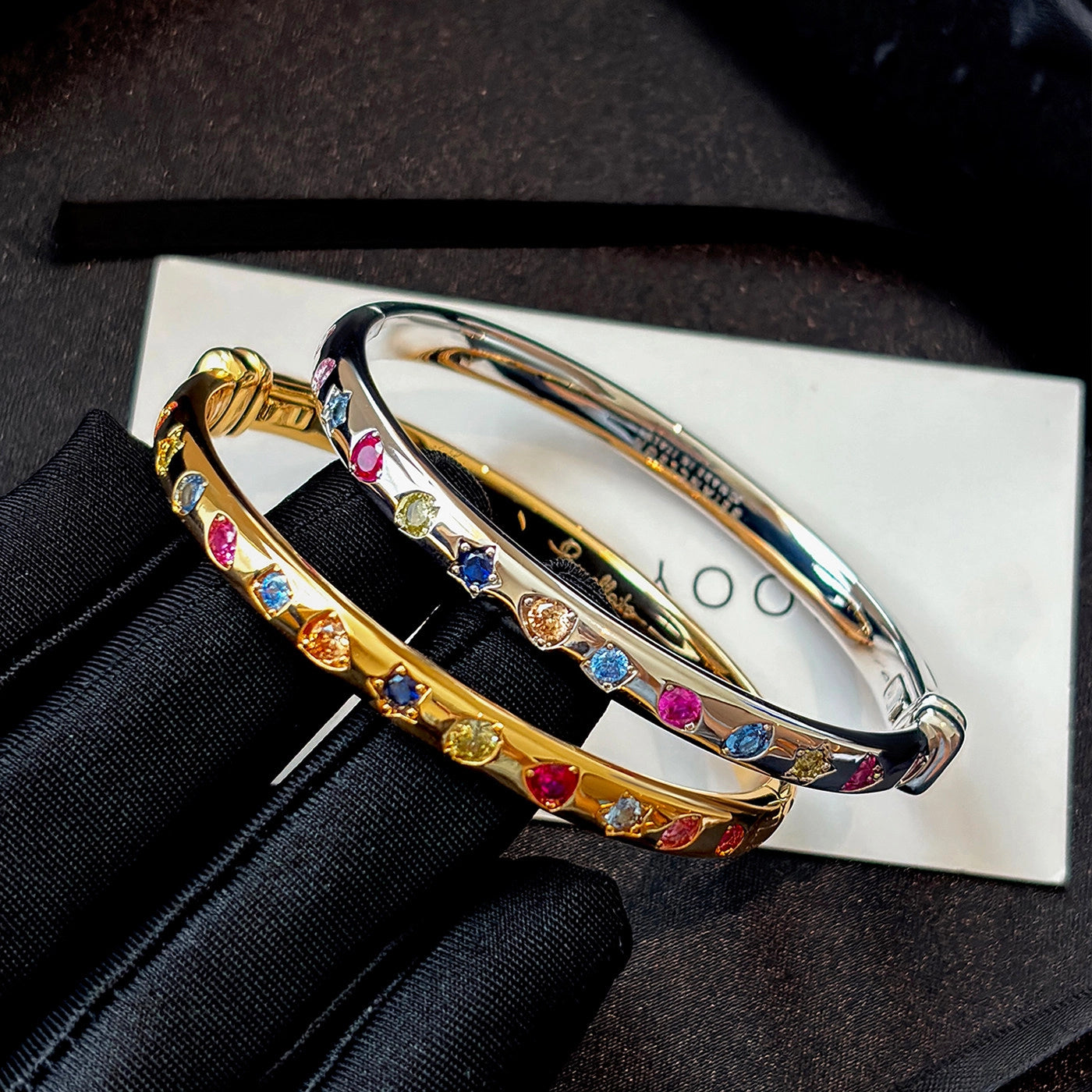 Colorful Stone Bangle Bracelet [HI1URI0R]