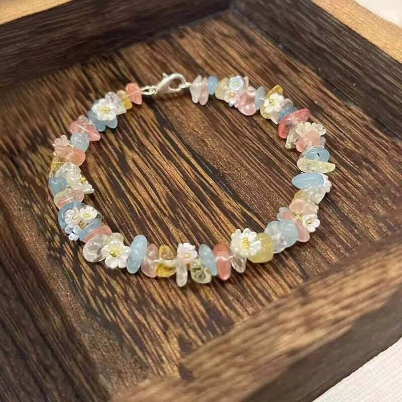 Colorful Stone Flower Bracelet [JSW8QQ9X]