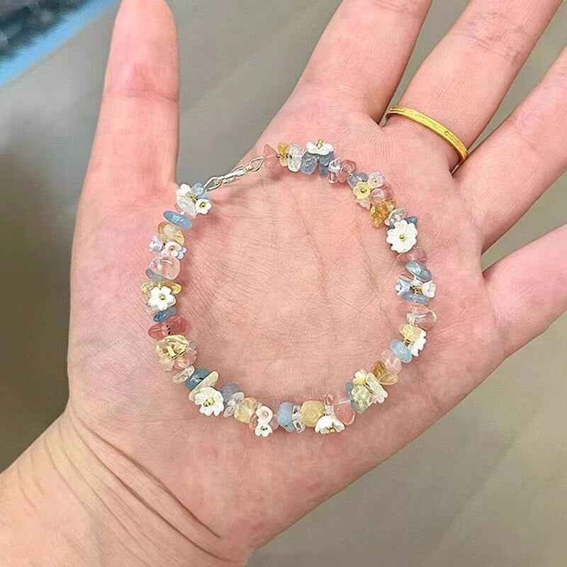 Colorful Stone Flower Bracelet [JSW8QQ9X]