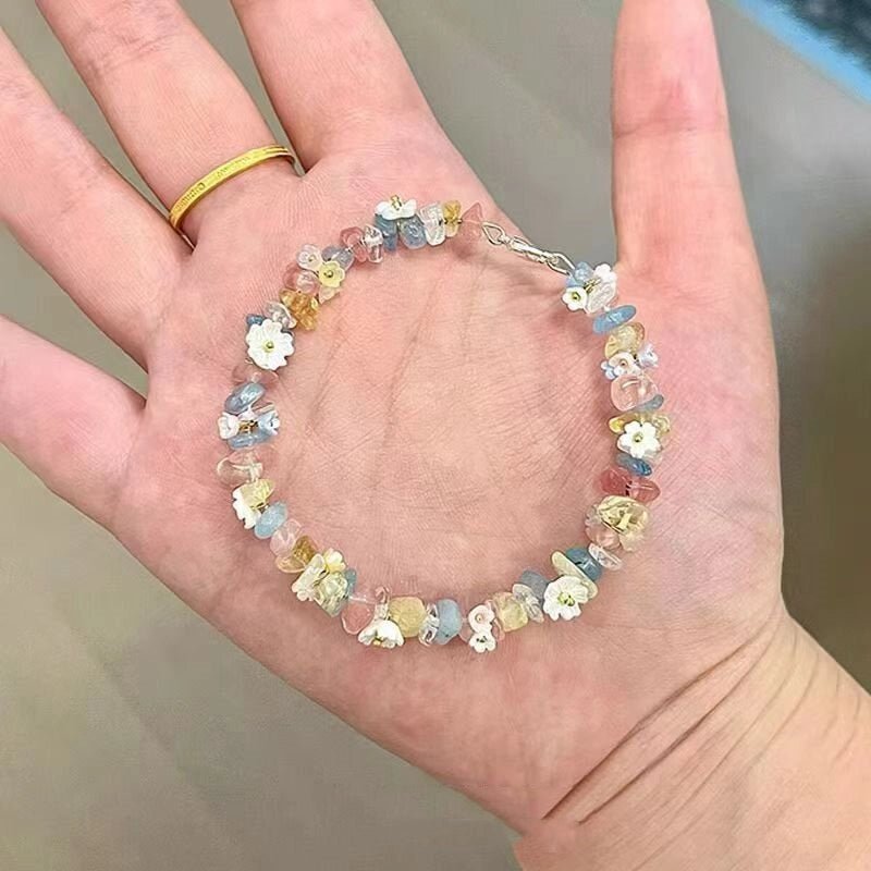 Colorful Stone Flower Bracelet [L2MSZA9O]
