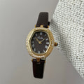 Compact Round Dial Faux Leather Watch [TJKO5WW6]