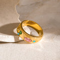 Corah Hammered Zircon Ring